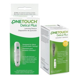 Puncionador Lancetero One Touch Delica Plus Con 25 Lancetas Blanco