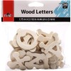 Plaid Dot Wood Letter Pack, 1 3/4" Fun Font, brown
