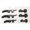 Auto 4PCS Grill Door Rear Matte Black AT4 OVERLAY Emblems