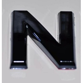 BUILDINGSIGNS.COM 1 PCS - Apartment Number Sign/Mailbox Number Sign,Letter N (Black,3D...re