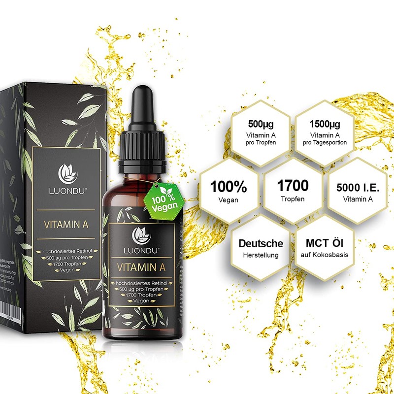 Luondu Vitamin A Drops High Dose 5000 IU 1500 μg