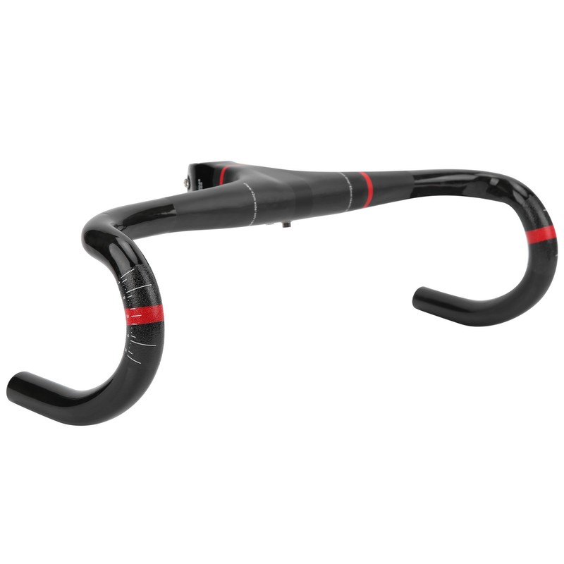 Spomann 420x100mm Carbon Fiber Road Integrated Bicycle Handlebar with Stem