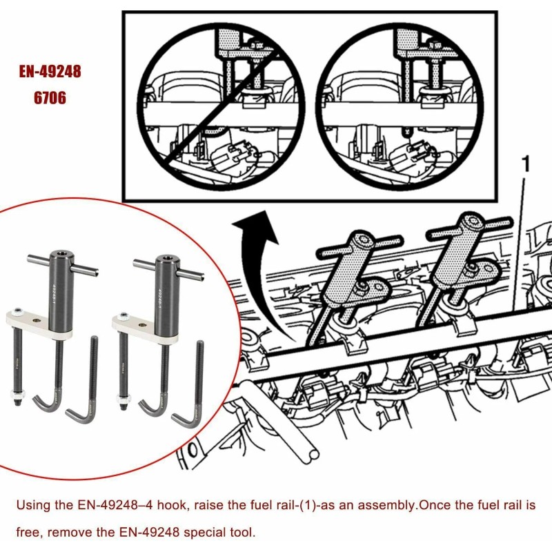 DW-Auto 6706 Injector Rail Assembly Remover & GM245 Fuel Injector