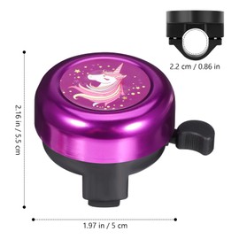 TOYANDONA 2pcs Unicorn Bike Bells for Girls, Cute Bicycle Bell for Kids Girls Bike Accessories (Pink+Purple)