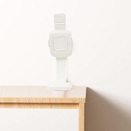 NestGuard Upgraded No Drill Adhesive Furniture Anchor, Adjustable Anti Tip Furniture Wall Straps for Baby Proofing & Pets, 4 Pack