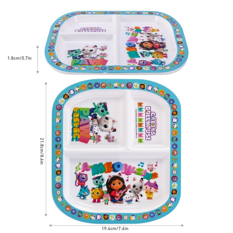 Zawadi Global Gabby's Dollhouse 3 Section Reusable Childrens Kids Toddlers