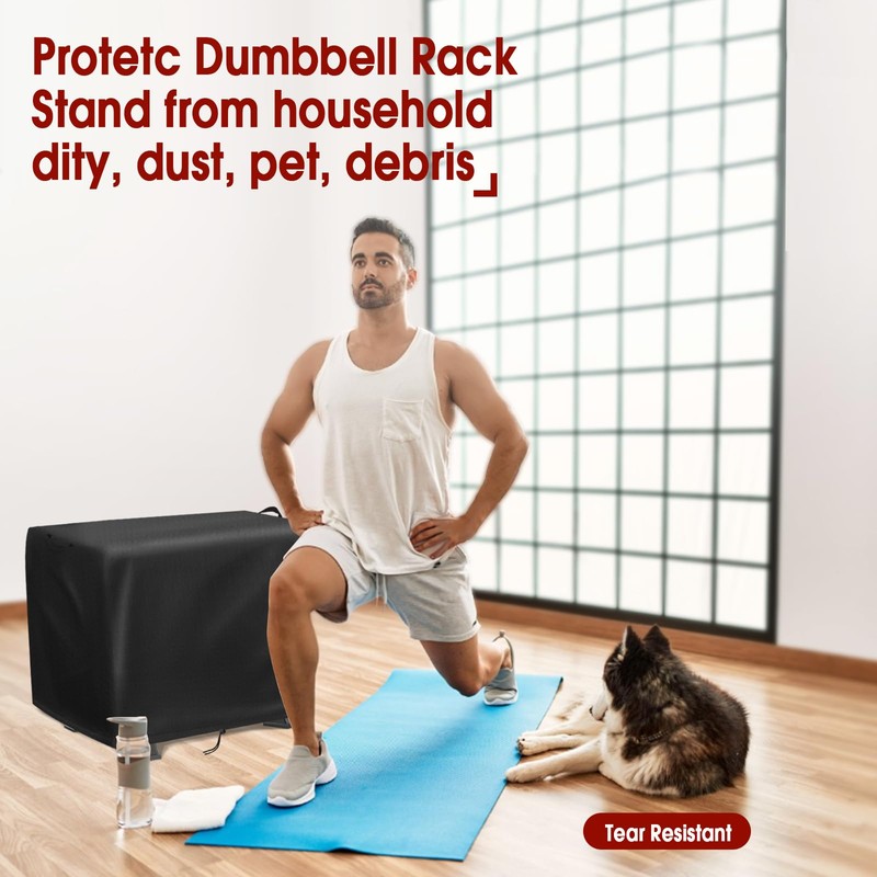 Aidetech Dumbbell Rack Cover, Waterproof Small Weight Rack Cover Home