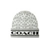 Coach Women's Signature C Logo Beanie, Chalk, One Size