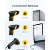 Inateck 2D Wireless Barcode Scanner, Bluetooth 5.0, 2.4Ghz Smart Base,