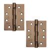 Excel XL869-ANB Pair of 4" Grade 11 Door Hinges, Antique