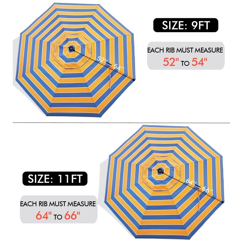 ontheway 10FT Patio Umbrella Enhanced Replacement Canopy Market Table 8