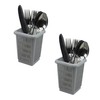 Caterbox Pack of 2 Small, Grey, Square, Dishwasher, Cutlery Baskets