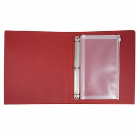 JAM PAPER Plastic 3 Hole Punch Binder Envelopes with Zip Closure - #10 Wallet Booklet - 6 x 9 1/2 - Clear - 3/Pack