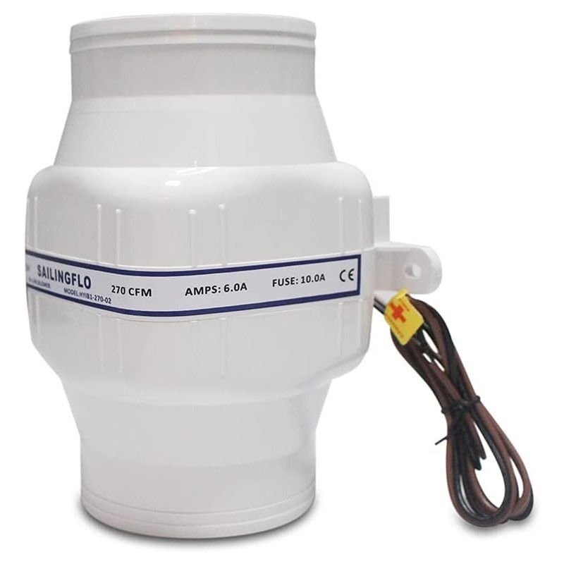 ipalmay DC 12V 4 Inch 270CFM Ventilator Marine Bilge Exhaust