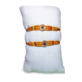 Pack of 2 Rakhi for Brother, Rakhi for Brother and Bhabhi | Bhaiya Bhabhi bracelet | Raksha Bandhan Rakhi I bracelet for family Raksha Bandhan Festival | Bracelet for men