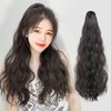 Wave Bundle Ponytail Clip Long Part Wig (KYR-WFHHVZT) Select 2 Black Brown / 웨이브 묶음 포니테일 집게 롱 부분 가발 (KYR-WFHHVZT) 선택2 블랙 브라운