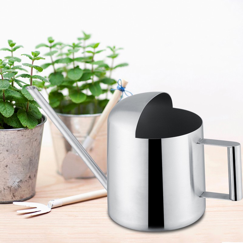 Stainless Steel Watering Can Garden Plant Flower Long Mouth Sprinkling