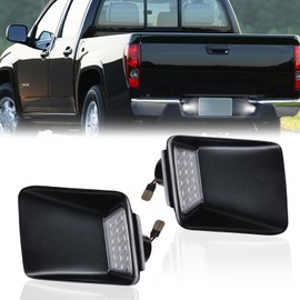 DERMOKA LED License Plate Light For 2004-2012 Chevy Colorado GMC Canyon Pickup Tag Lamp Assembly, 6000K White 2PCS