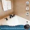 HOIGY Solid Brass Waterfall Bathtub Faucets Set, 3 Hole Matte