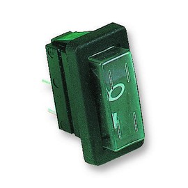 ARCOLECTRIC (BULGIN LIMITED) Rocker Switch, SPST, Black, Pack of 1, C1300ALGAA