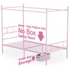 Weehom Twin Canopy Bed Frame with Headboard and Footboard, 4