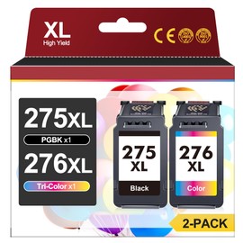 ECHALLENGE PG-275 XL/CL-276 XL Value Pack Replacement for Cannon Ink 275 276 Ink Cartridges Compatible for Pixma TR4720 TS3522 TS3520 TS3500 TR4722 TR4700 High Yield (Black,Tri-Color)