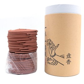 ANCLLO Coils Incense, 60 Coils Per Box Natural Coil Incense Indoor Incense 3 Hours Burning Time for Home Office Yoga Room Tea Room Temple Gift (Sandalwood)