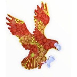 TOYSREX Push pop Bubble Sensory Fidget Toy, Autism Special Needs Stress Reliever Anxiety Relief Toys, Extrusion Bubble Fidget Sensory Toy (Eagle push pop)