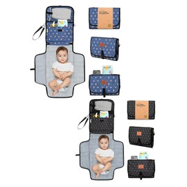 KeaBabies Portable Diaper Changing Pad - Waterproof Travel Changing Mat for Baby, Foldable Diaper Clutch, Detachable Baby Travel Diaper Mat for Diaper Changing Station, Diaper Change Mat