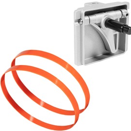 14" Cast Iron Bandsaw Replacement Kit – Alloy Upper Wheel Hinge & Bracket Assembly Compatible with Jet #100016A-1 + 2 Pack Urethane Band Saw Tires for Delta, Jet, Grizzly, Powermatic, etc