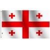 rhungift Georgia Five Cross Flag Large 3x5 Ft, Moderate-Outdoor Both