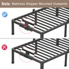 ROIL 12 inch Metal Queen Bed Frame with Rounded Corner