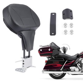 FIASRAC Adjustable Rider Backrest for Harley Touring - Detachable Plug-in Driver Backrest Pad with Mounting Kit for Street Glide Tri Glide FLHTK/L Electra Glide Road King CVO Road Glide 2009-2025