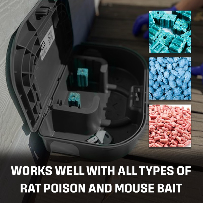 Exterminator's Choice Mice Bait Station Kit - Includes Two Compact