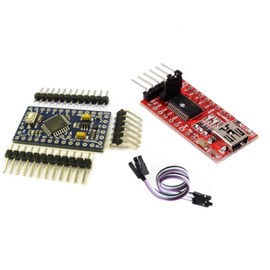 TECNOULAB 1pc Pro Mini Atmega 328P 5V/16MHz + 1pc FTDI FT232RL USB to TTTL Serial Converter