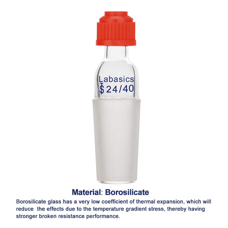 Labasics Thermometer Inlet Adapter with 24/40 Inner Joint, 80mm Height,
