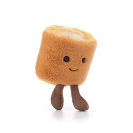 Apricot Lamb Delicious Swiss Roll Stuffed Animals for Kids, Soft Cute Plush Toys for Baby Girl and Boy, 3 Inches