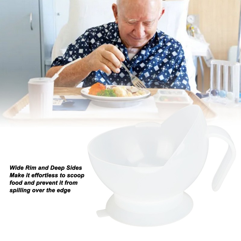 Scoop Bowl with Suction Cup Base Prevent Spills Assist Eating