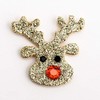 Gold Glitter Mini Reindeer Faces Christmas Craft Decorations (Pack of