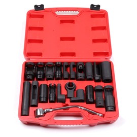 AINTIER 21-Pcs Sensor Socket Special Sending Unit Tool with 7/8 Offset Sensor Socket Fit for Most Cars and Truck