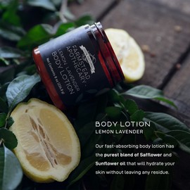 Farmstead Apothecary 100% Plant Based Body Lotion with Organic Safflower Oil, Organic Sunflower Oil & Organic Vitamin E Oil, 8 Oz (Lemon Lavender)