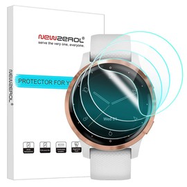 NEWZEROL Pack of 4 Screen Protectors Compatible with Garmin Vivoactive 4S, TPU High Resolution Scratch-Resistant Anti-Fingerprint Screen Protector for Garmin Vivoactive 4S