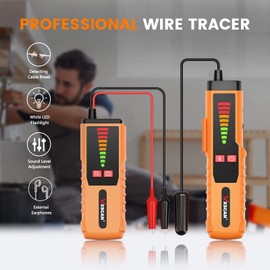 VXSCAN Underground Wire Locator F04, Cable Tester with Earphone, Underground Wire Non-Destructive Tracer for Locating Wires and Pet Fence Irrigation Wires