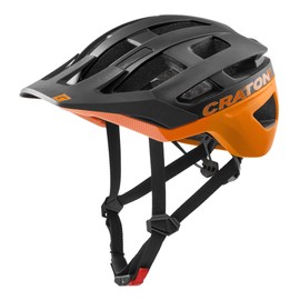 Cratoni Unisex - Adult Allrace Helmets, Black/Neon Orange Mat, M