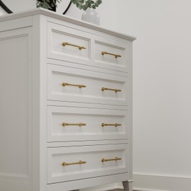 Franklin Brass Fluted Edge Adjusta-Pull Adjustable 1-3/8 to 6-5/16 in. (35-160 mm) Champagne Bronze Cabinet Drawer Pull (5-Pack), P49105-CZ-B