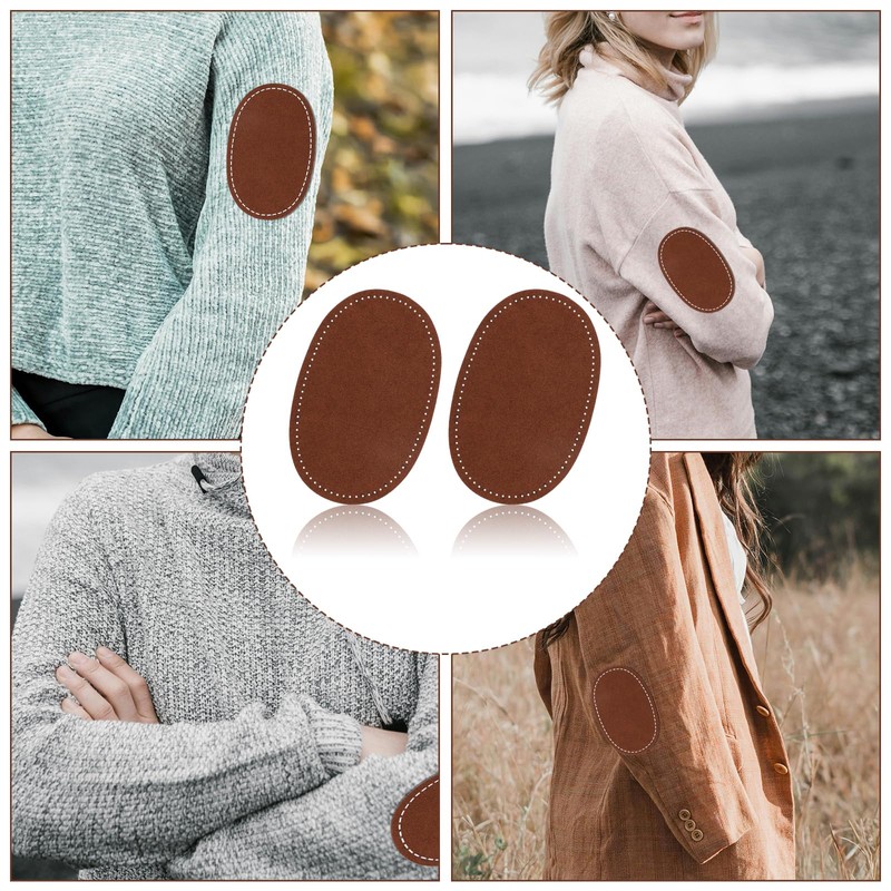 2pcs Elbow Patches for Sweaters, Oval Elbow Patches for Clothes