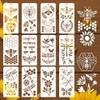 GOMAKERER 12 Pcs Bee and Dragonfly Stencils for Painting, 12