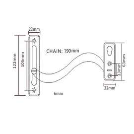 Zhioudz Door Security Chain, Stainless Steel Door Chain, Chain Lock Door Chain, Door Latch Guard Chain, Door Chain Lock with Screw, for Home Hotel Interior Doors and Windows