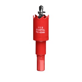 Hole Saw 20 mm, Bi-Metal Cutting Depth HSS M 42 Hole Cutter for Cutting Wood, Plastic, Drywall, Plasterboard and Soft Metal Sheet