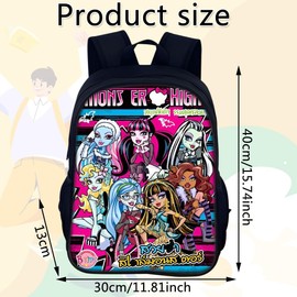 SYTTNUM Monster Children's Backpack, 3D Printed School Backpack, Cartoon Backpack, Monster Children's School Bag, Suitable for Boys and Girls for School Travel, black